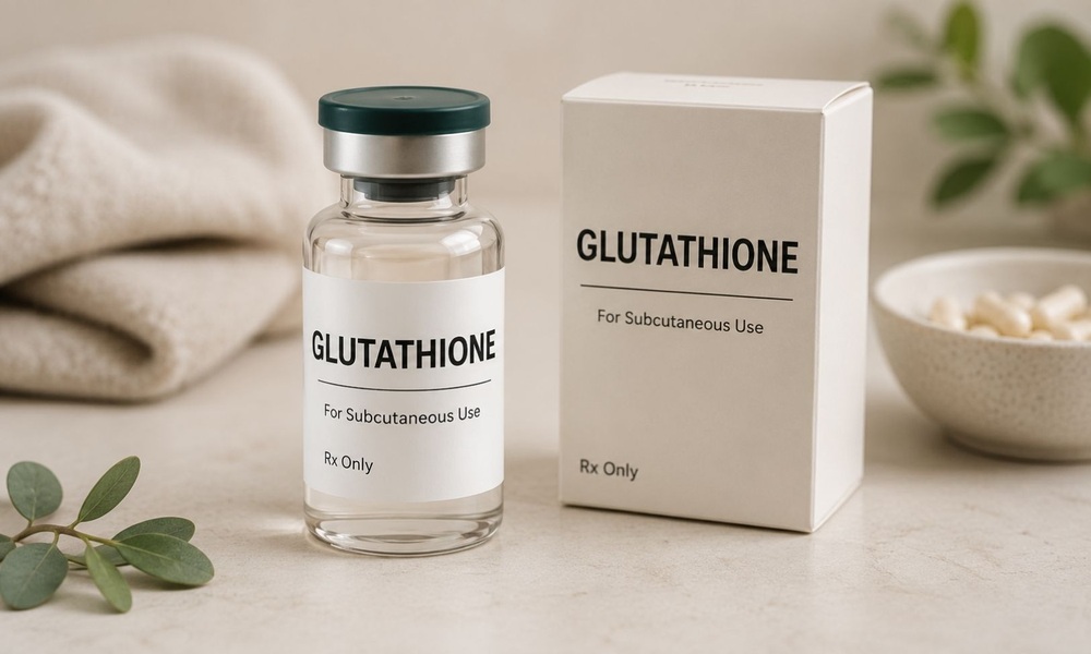 Glutathione injection vial and carton